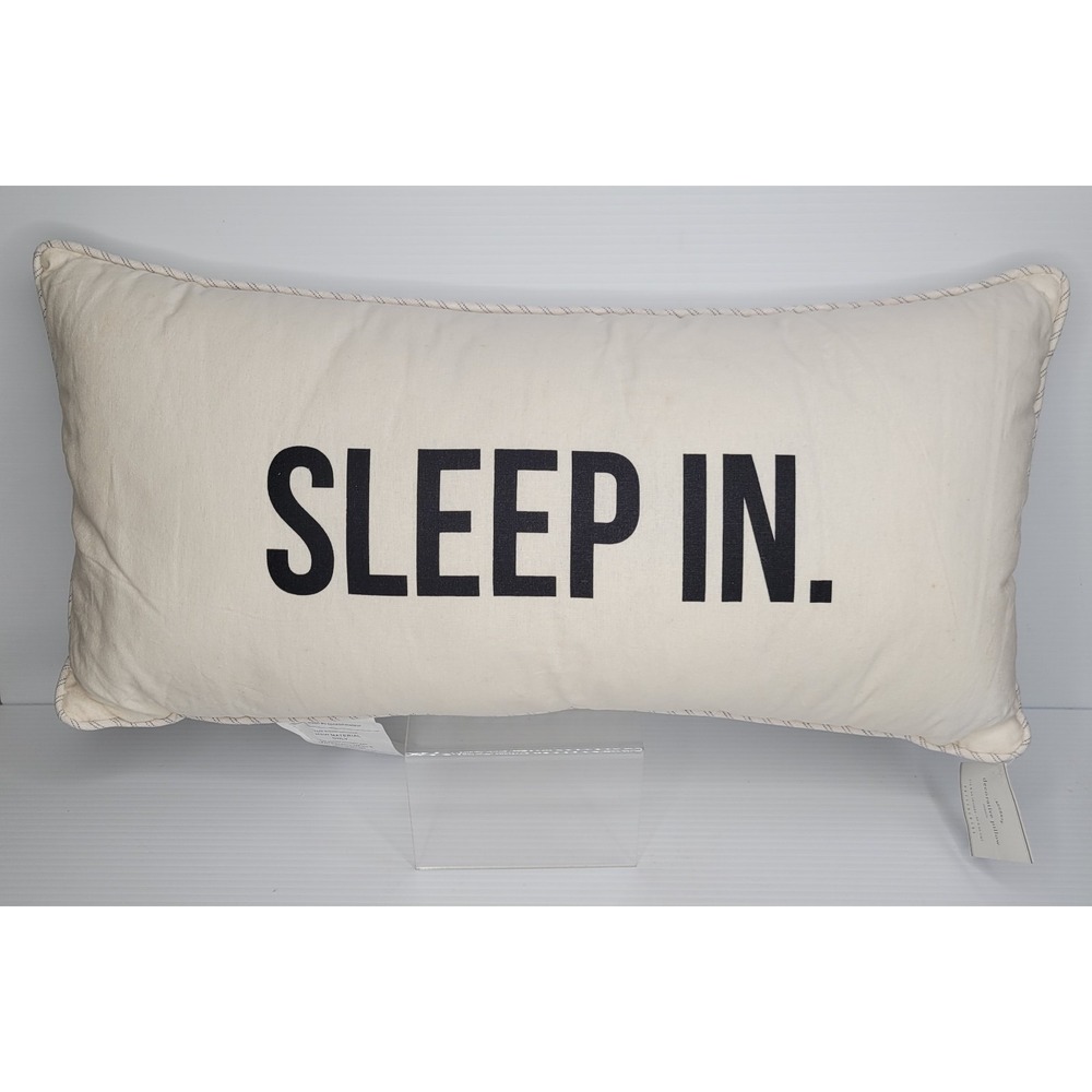 Pottery Barn Sleep In Throw Pillow Rectangle Bedding Bedding Decor 12x24 RARE